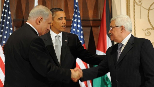 Netanyahu, Obama and Abbas during a meeting in New York in 2009 (photo credit: Avi Ohayon/GPO/Flash90) Netanyahu, Obama and Abbas during a meeting in New York in 2009 (photo credit: Avi Ohayon/GPO/Flash90)